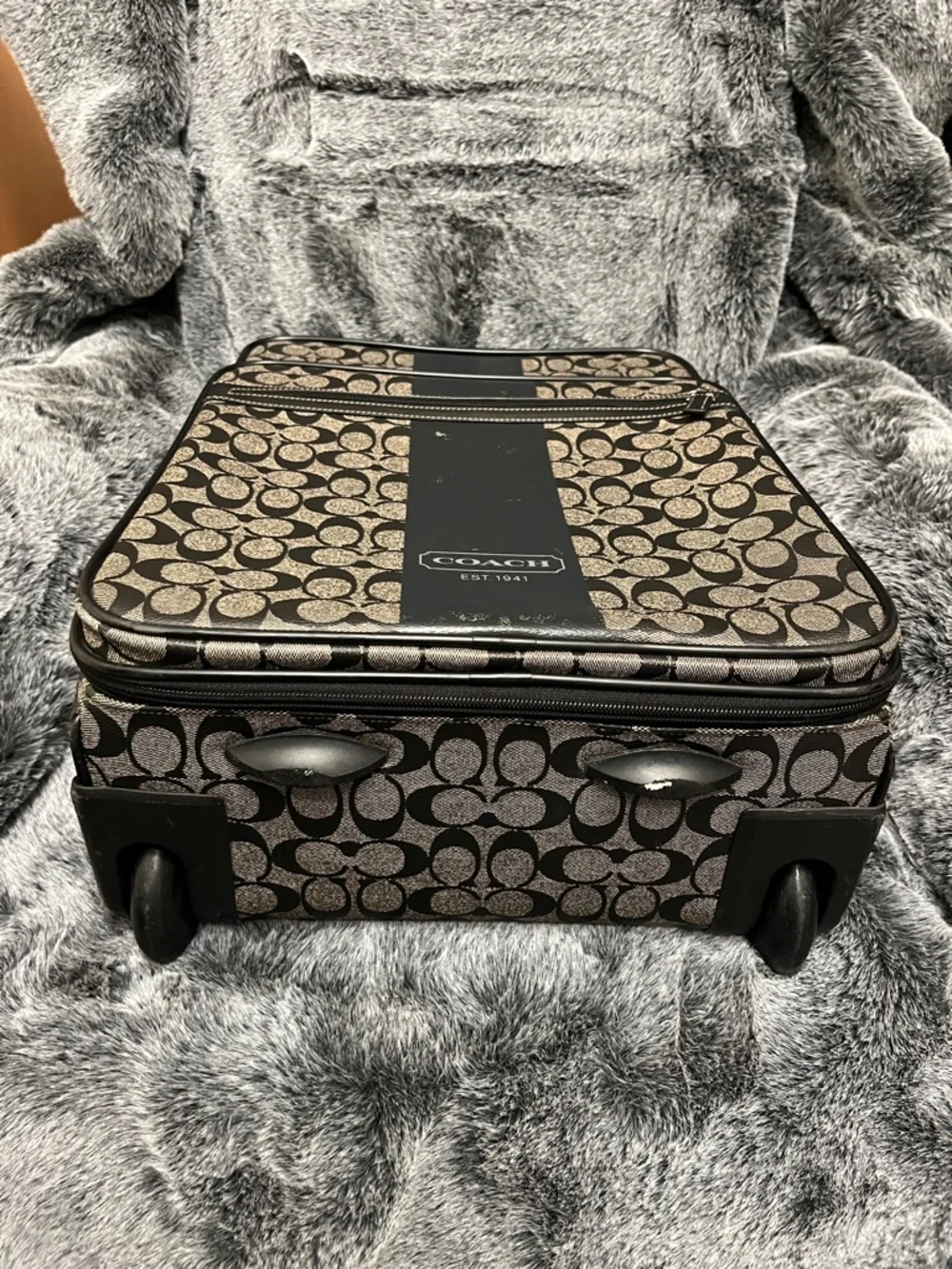 Coach unisex monogram logo all over carry on travel suit case bag - Picture 11 of 16